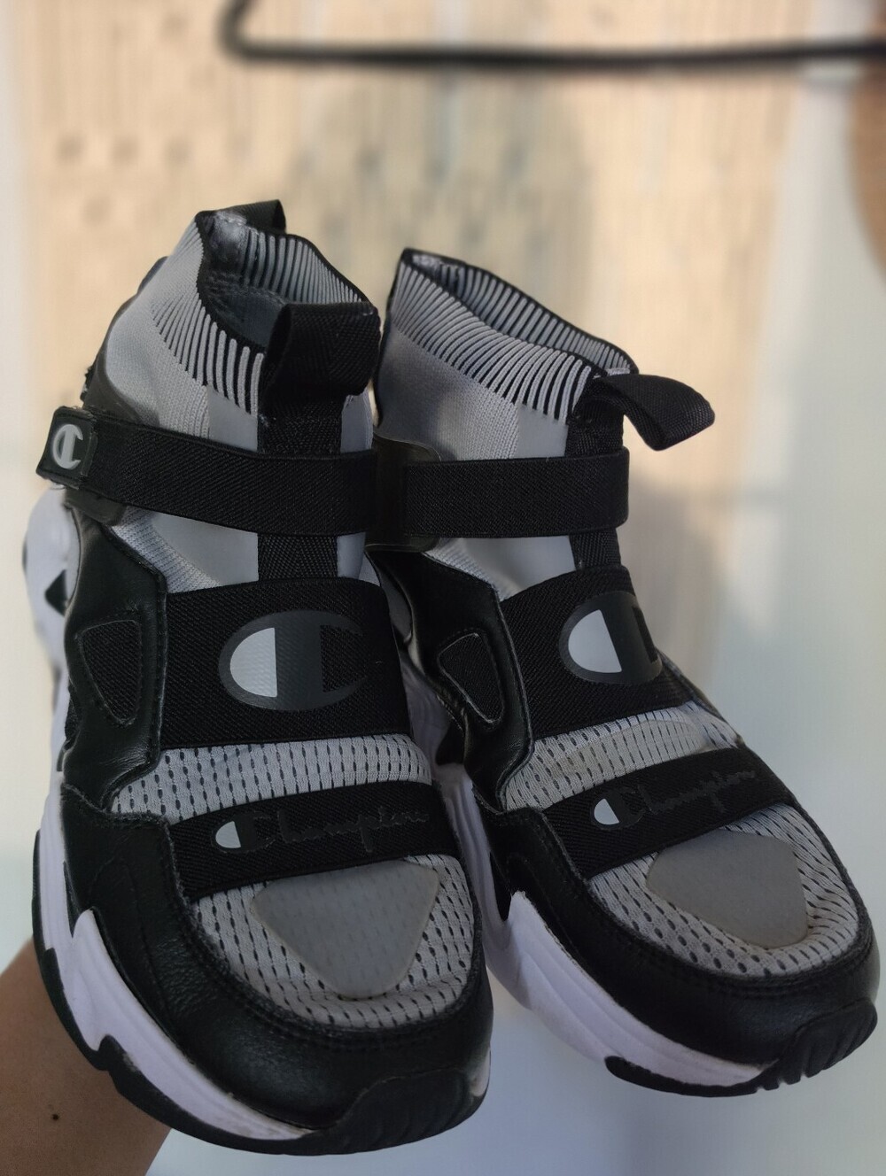 Champion Kids Black & White High-Top Sneakers - Picture 3 of 7